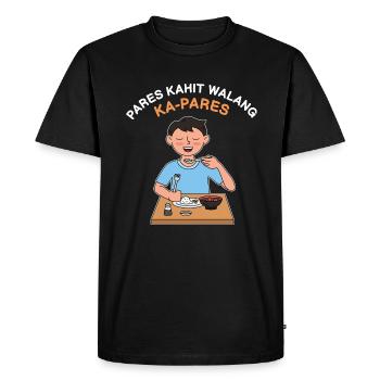 Fil-Am Pares design for proud Pinoys - Men's Premium Organic T-Shirt - black - Front - Nico (187cm)