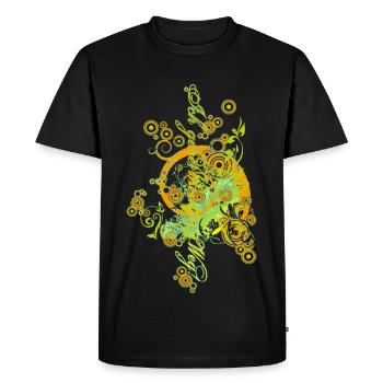 I go my way! - Swirls & circles - Men's Premium Organic T-Shirt - black - Front - Nico (187cm)
