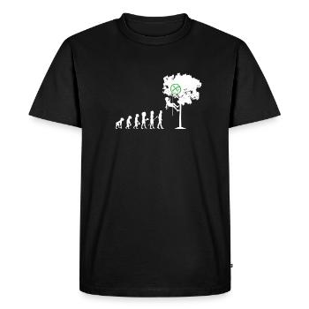 Evolution Geocaching - Männer Premium Bio T-Shirt - Schwarz - Vorne - Nico (187cm)