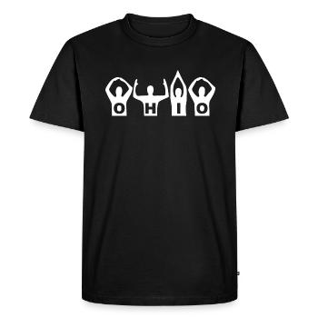ohio Graphique - T-shirt Premium bio Homme - noir - Devant - Nico (187cm)