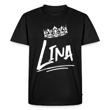 Lina - T-shirt Premium bio Homme - noir - Devant - Nico (187cm)