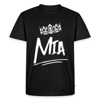 MIA - T-shirt Premium bio Homme - noir - Devant - Nico (187cm)