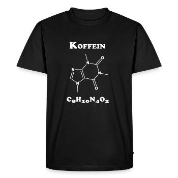 Caffeine molecule coffee chemistry nerd science - Men's Premium Organic T-Shirt - black - Front - Nico (187cm)
