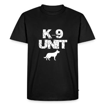 Dog Squad T-Shirt & Police Gift - Men's Premium Organic T-Shirt - black - Front - Nico (187cm)
