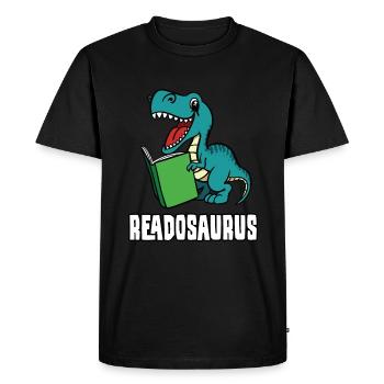 Readosaurus - T-shirt Premium bio Homme - noir - Devant - Nico (187cm)