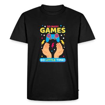 Alors, many Games ! Drôle de cadeau de gamer - T-shirt Premium bio Homme - noir - Devant - Nico (187cm)