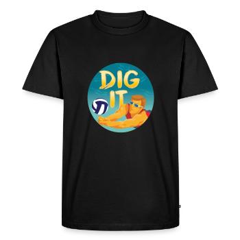 Creusez la conception de volleyball de plage - T-shirt Premium bio Homme - noir - Devant - Nico (187cm)