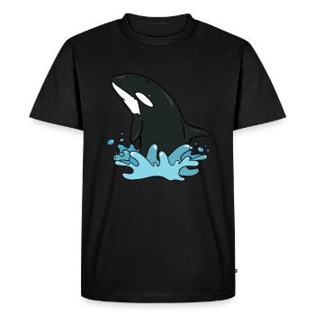 épaulard - T-shirt Premium bio Homme - noir - Devant - Nico (187cm)