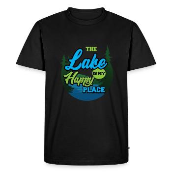 Le lac est mon endroit préféré - T-shirt Premium bio Homme - noir - Devant - Nico (187cm)