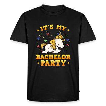 C'est mon enterrement de vie de garçon - T-shirt Premium bio Homme - noir - Devant - Nico (187cm)