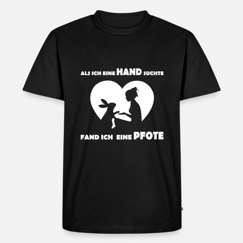 Hasen Freund süß Spruch - Männer Premium Bio T-Shirt - Schwarz