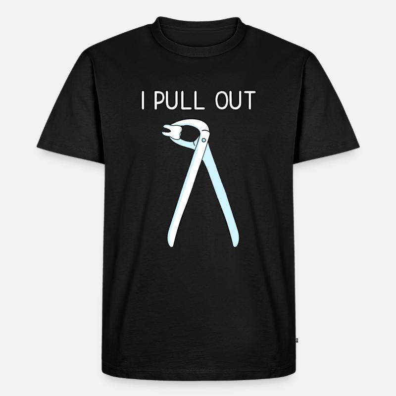 I Pull Out - Männer Premium Bio T-Shirt - Schwarz