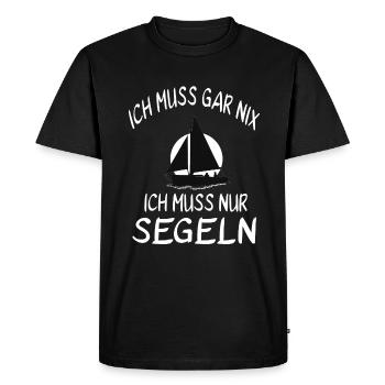 Je n’ai pas besoin de naviguer. - T-shirt Premium bio Homme - noir - Devant - Nico (187cm)