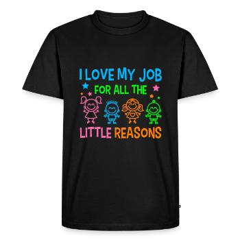Éducateurs enfants rampant groupe garderie assistante maternelle - T-shirt Premium bio Homme - noir - Devant - Nico (187cm)
