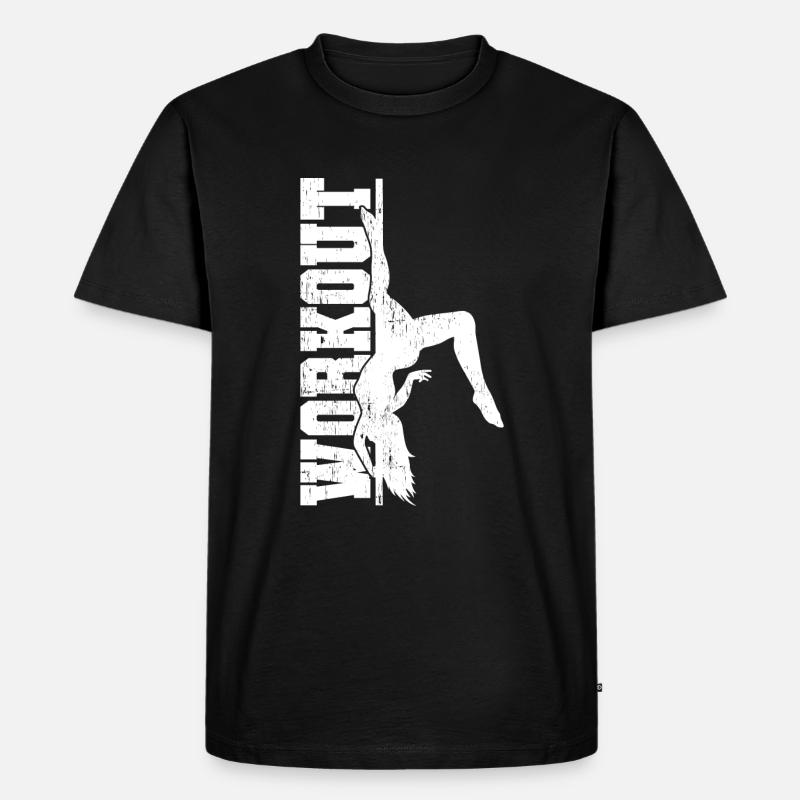 Pole Dance Workout Geschenk - Männer Premium Bio T-Shirt - Schwarz