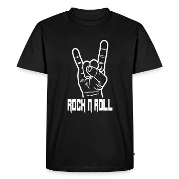 Rock N Roll Shirt cadeau Rock Band à la main - T-shirt Premium bio Homme - noir - Devant - Nico (187cm)