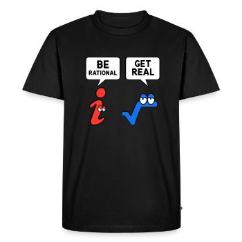 Soyez rationnel, devenez réel - T-shirt Premium bio Homme - noir - Devant - Nico (187cm)