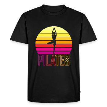 Cadeau vintage rétro Pilates - T-shirt Premium bio Homme - noir - Devant - Nico (187cm)