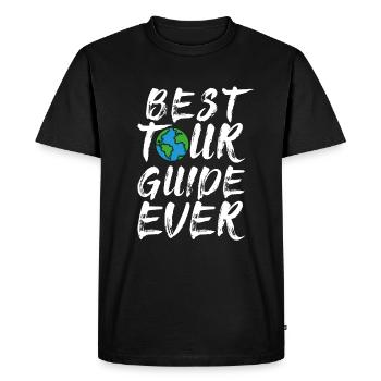 Best tour guide ever gift travel - Men's Premium Organic T-Shirt - black - Front - Nico (187cm)