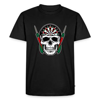 Darts with a skull - Men's Premium Organic T-Shirt - black - Front - Nico (187cm)