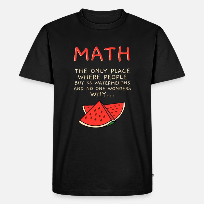 Math - Männer Premium Bio T-Shirt - Schwarz
