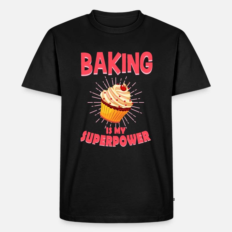 Backen Bäcker Cupcake Geschenk - Männer Premium Bio T-Shirt - Schwarz
