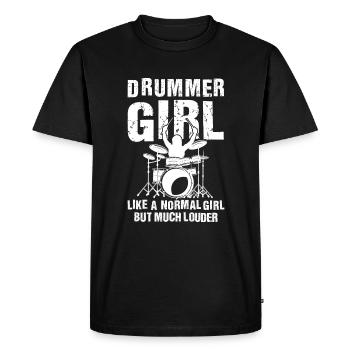 Fille de batteur pour femmes filles de batteur - T-shirt Premium bio Homme - noir - Devant - Nico (187cm)
