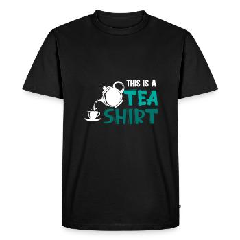 My morning ritual tea - Men's Premium Organic T-Shirt - black - Front - Nico (187cm)