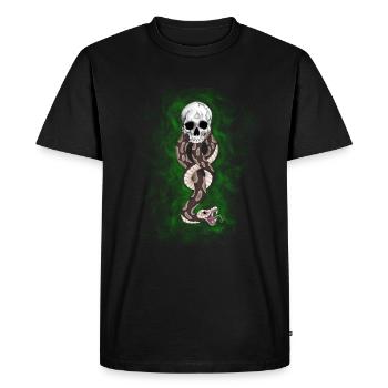 Marque sombre - T-shirt Premium bio Homme - noir - Devant - Nico (187cm)