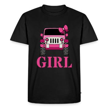 Fille hors route - T-shirt Premium bio Homme - noir - Devant - Nico (187cm)