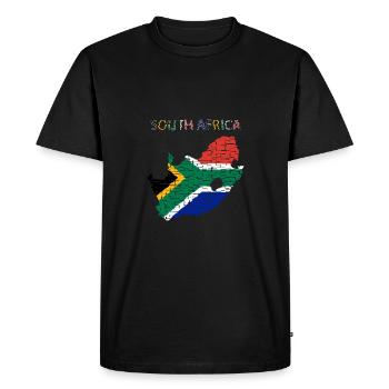 Afrique du Sud - Design d’art - T-shirt Premium bio Homme - noir - Devant - Nico (187cm)