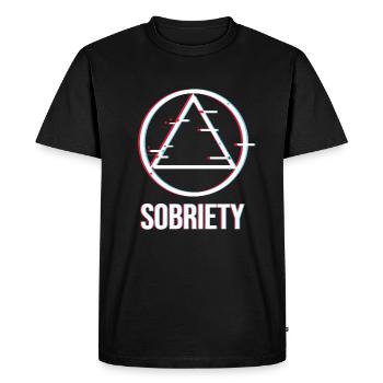 Alcoolique AA Sobriété anonyme - T-shirt Premium bio Homme - noir - Devant - Nico (187cm)