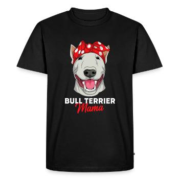 Bull terrier dogs mom mistress bull terrier - Men's Premium Organic T-Shirt - black - Front - Nico (187cm)