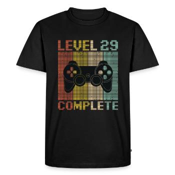 Niveau 29 Complete Gamer Gamer 29 ans - T-shirt Premium bio Homme - noir - Devant - Nico (187cm)