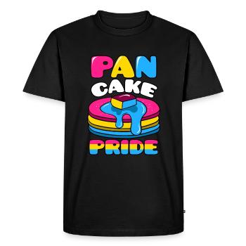 Pan Cake Pride Pansexual - Men's Premium Organic T-Shirt - black - Front - Nico (187cm)