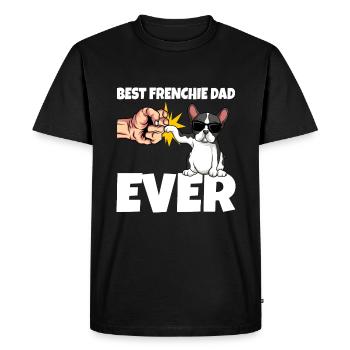Best Frenchie Dad Ever French Bulldog - Men's Premium Organic T-Shirt - black - Front - Nico (187cm)