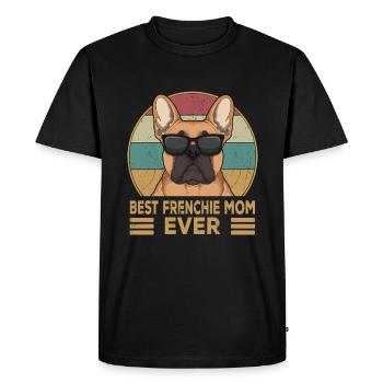 Bouledogue français meilleure maman française de tous les temps - T-shirt Premium bio Homme - noir - Devant - Nico (187cm)