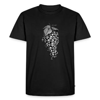 Skull grapes - Men's Premium Organic T-Shirt - black - Front - Nico (187cm)