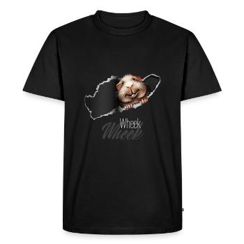 Cochon d'Inde surprise Wheek Wheek - T-shirt Premium bio Homme - noir - Devant - Nico (187cm)