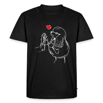 Cadeau drôle de maîtresse de chien d'amour de caniche - T-shirt Premium bio Homme - noir - Devant - Nico (187cm)