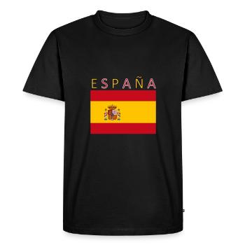 Espana Spain Spain Flag - Men's Premium Organic T-Shirt - black - Front - Nico (187cm)