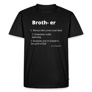Brother 2 - Men's Premium Organic T-Shirt - black - Front - Nico (187cm)