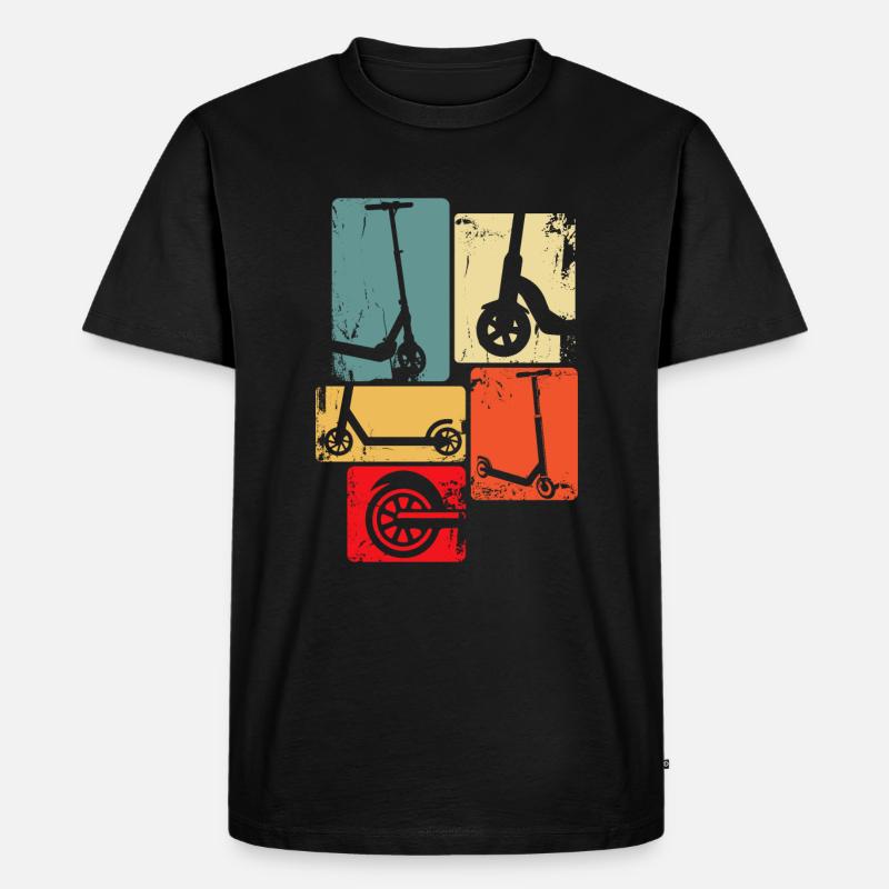 Scooter Roller Stunt Tretroller Geschenk - Männer Premium Bio T-Shirt - Schwarz