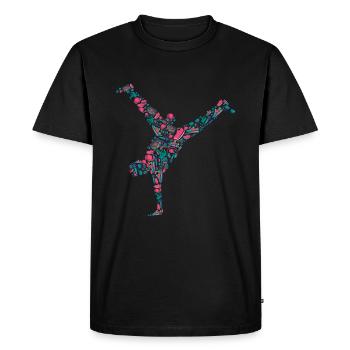 Breakdance Breakdancer Breakdancing - Men's Premium Organic T-Shirt - black - Front - Nico (187cm)
