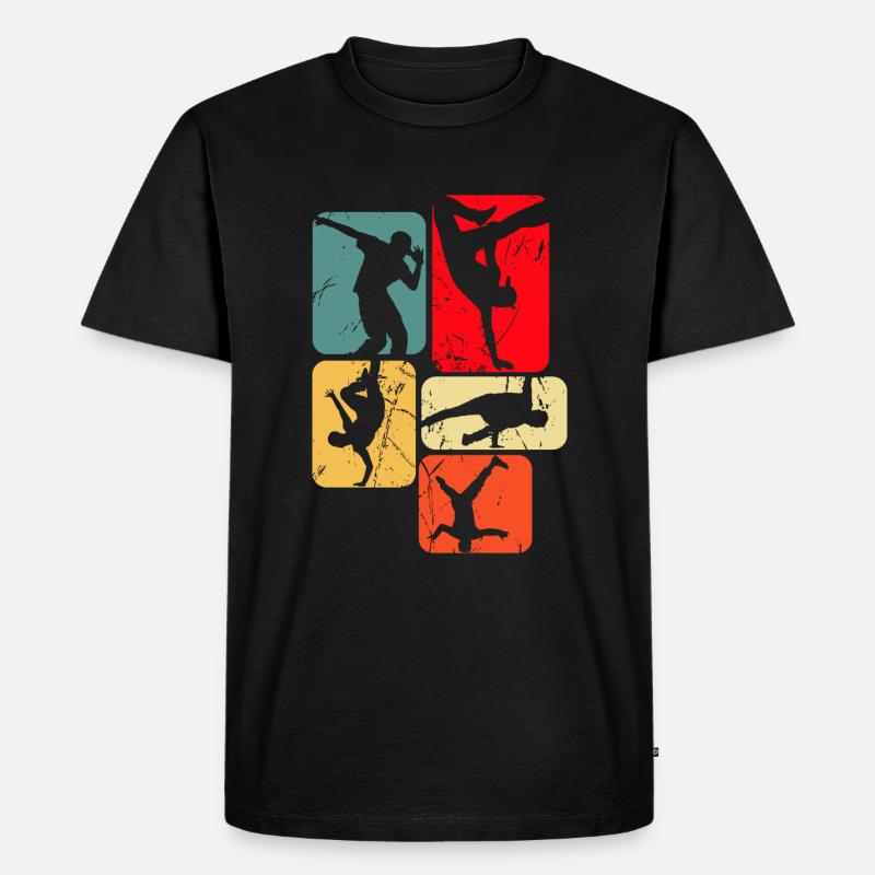 Breakdance Breakdancer Breakdancing - Männer Premium Bio T-Shirt - Schwarz