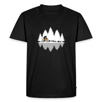 Sur la route et au-delà, Bikepacking Gravel Bike - T-shirt Premium bio Homme - noir - Devant - Nico (187cm)