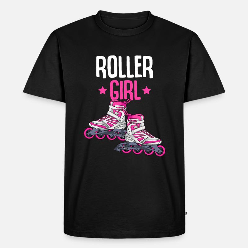 Inline Skates Inline Skating Inline Skater - Männer Premium Bio T-Shirt - Schwarz