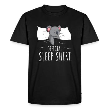 Koala Sleeping Shirt Girls Kids - Men's Premium Organic T-Shirt - black - Front - Nico (187cm)