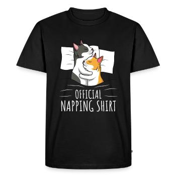 Chats Chemise de couchage Chat Chat - T-shirt Premium bio Homme - noir - Devant - Nico (187cm)