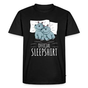 Hippo Sleeping Shirt Hippo - T-shirt Premium bio Homme - noir - Devant - Nico (187cm)